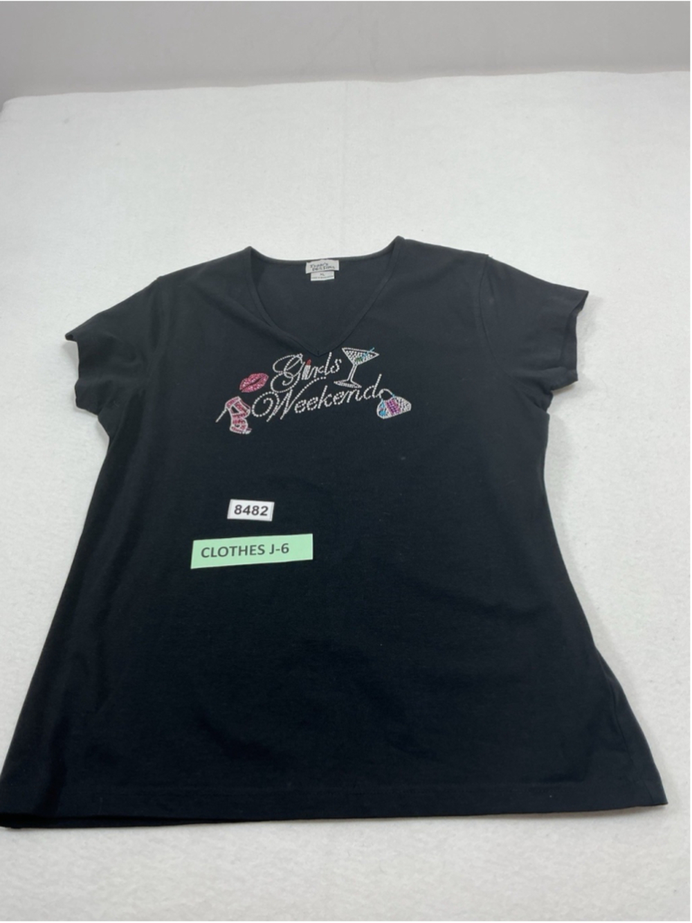 Womans Excellent Cond. Isaac’s Designs Short Sleeve Pullover T Shirt XL Black